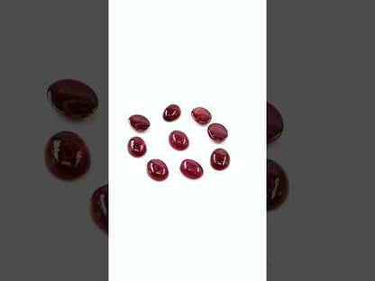 Natural Bangkok Ruby Calibrated Cabochon Ovals | 5x7mm & 6x8mm