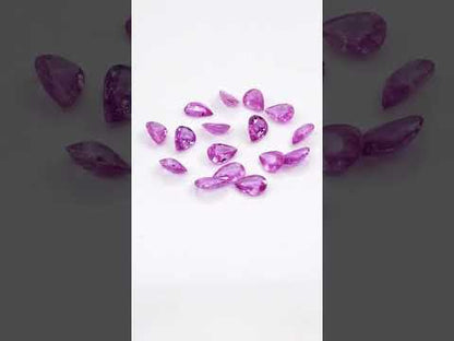Natural Mozambique Untreated Pink Sapphire Calibrated Pears | 5x7mm & 6x8mm