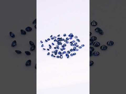 Natural Untreated Blue Sapphire Calibrated Rounds | 1mm & 1.5mm