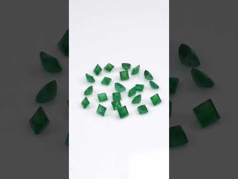 Natural Zambian Emerald Calibrated Squares | 4mm & 5mm