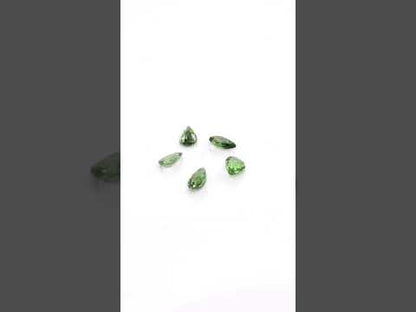 Natural Untreated Green Sapphire Calibrated Pears | 3x5mm & 4x6mm