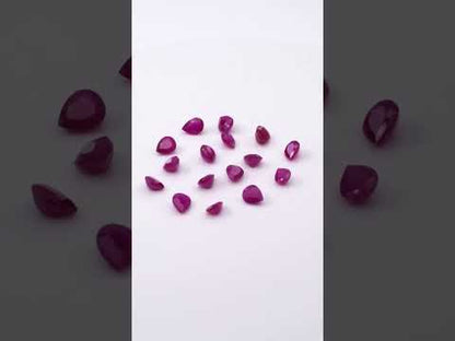 Natural African Untreated Calibrated Ruby Pears | 5x6mm & 6x7mm