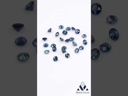 Natural Untreated Blue Sapphire Calibrated Rounds | 3mm & 3.5mm