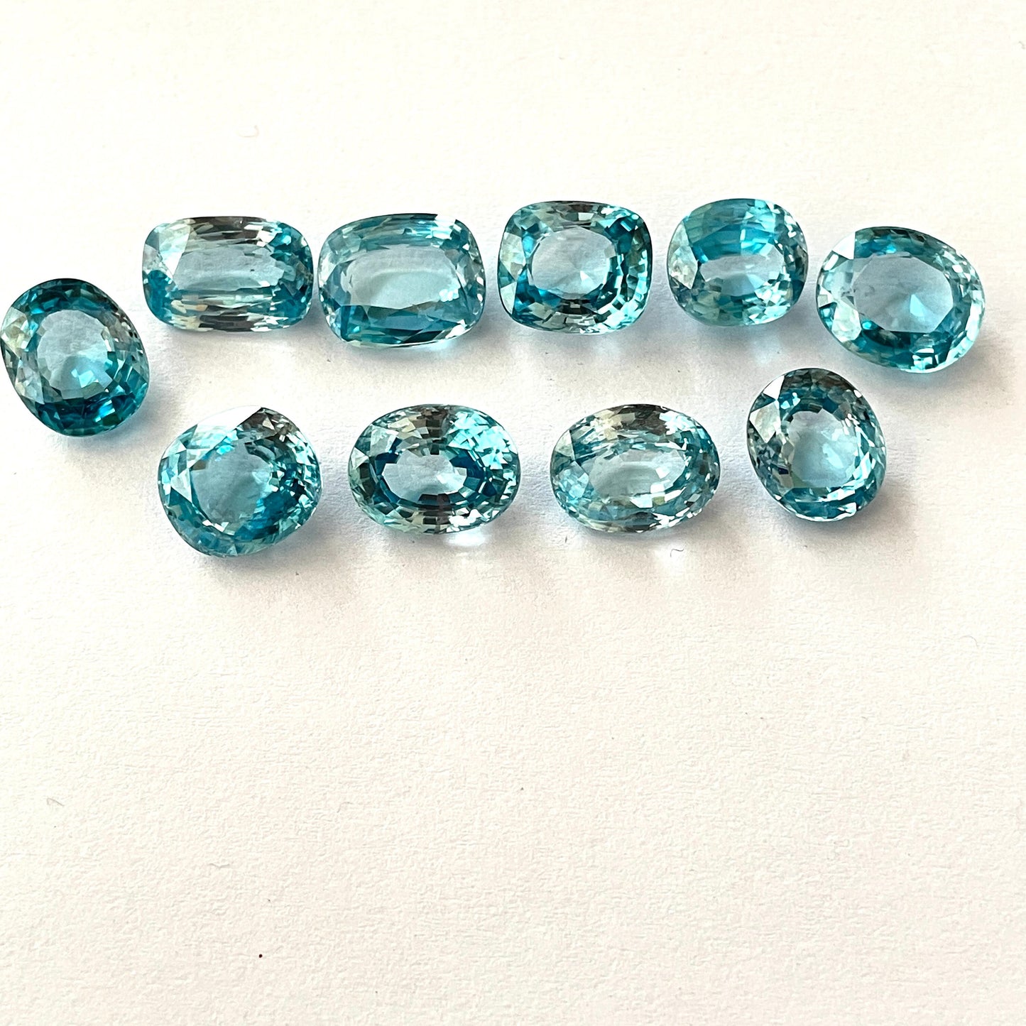 Natural Blue Zircon Ring Size Ovals