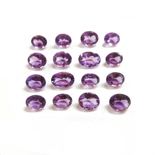 Natural Brazil Amethyst Calibrated Ovals, Mix