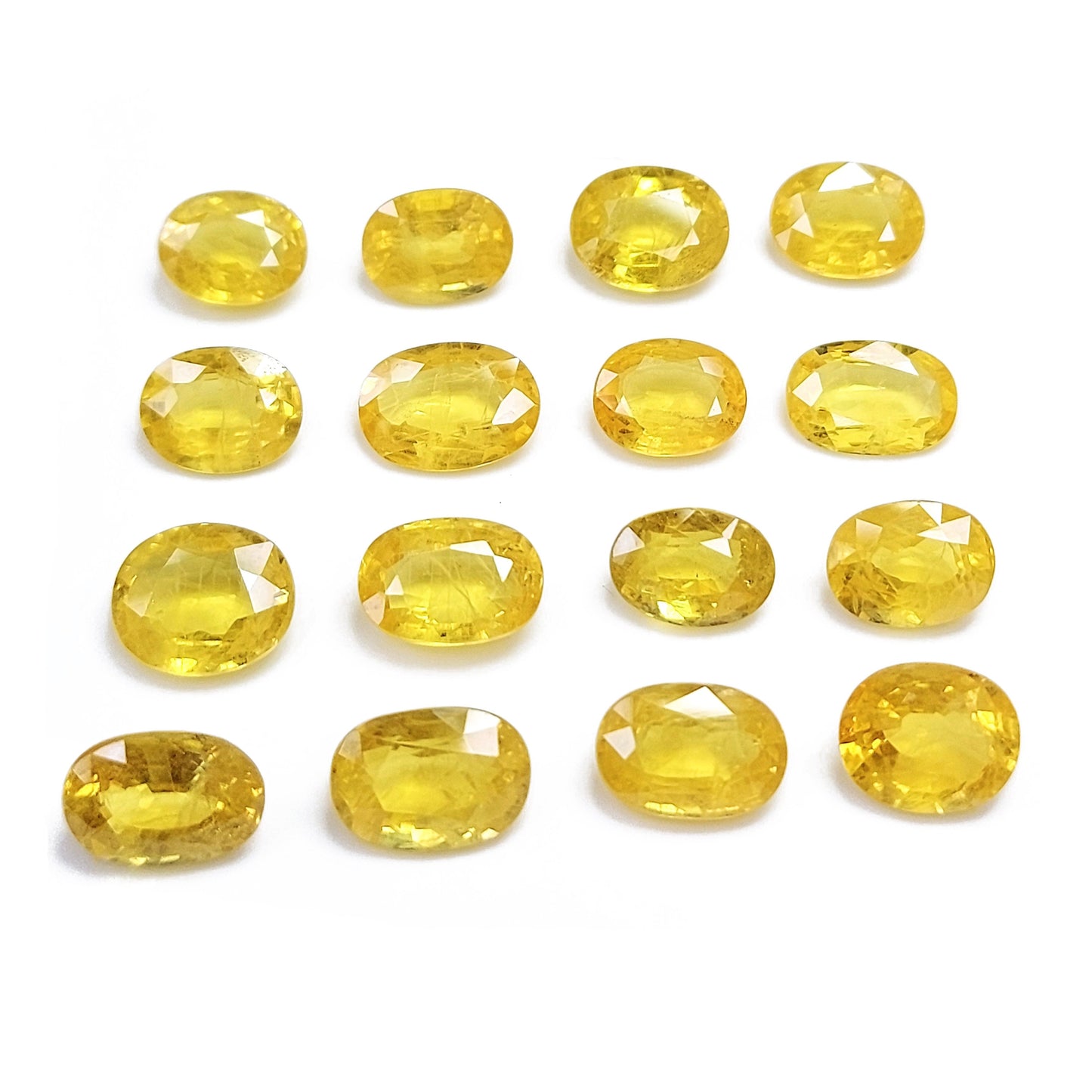 Natural Heated Yellow Sapphire 2-3cts Size Ovals