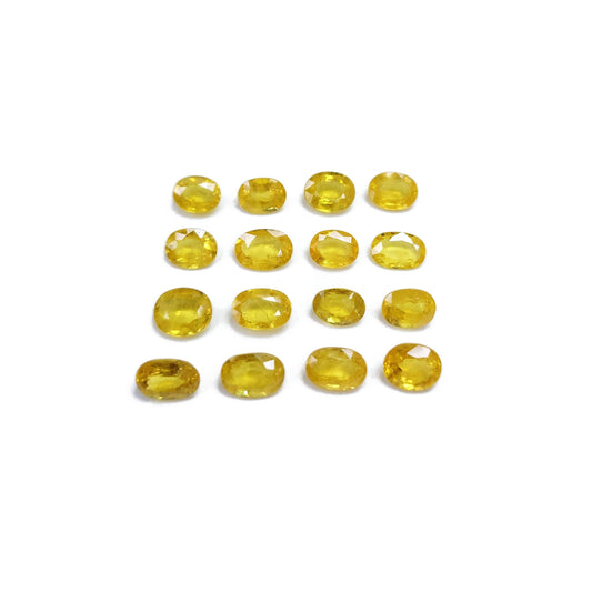 Natural Heated Yellow Sapphire 2-3cts Size Ovals