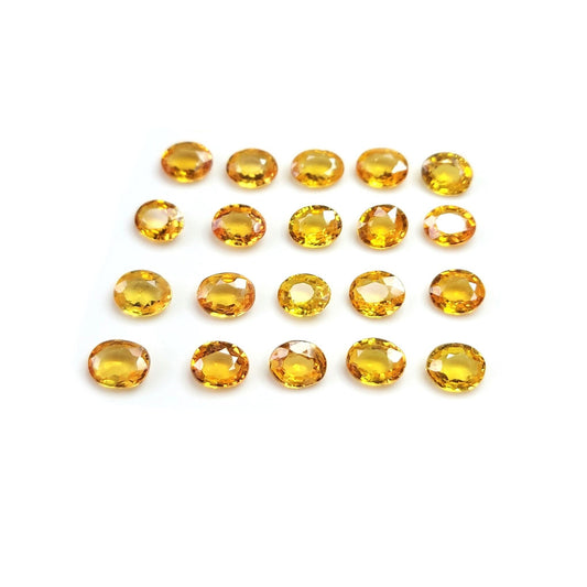 100% Natural Yellow Sapphire Heated Calibrated 5x4mm Ovals