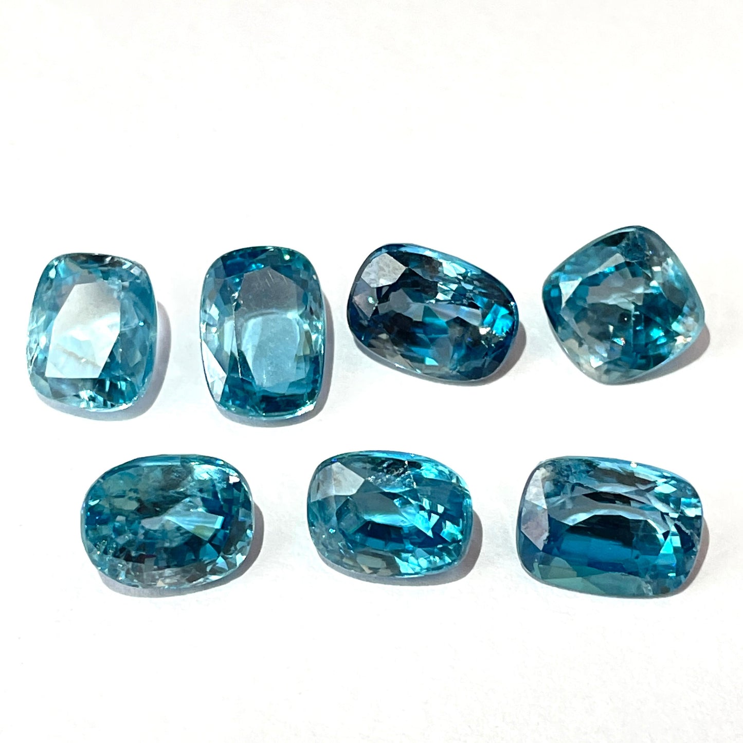 Natural Blue Zircon Ring Size Ovals