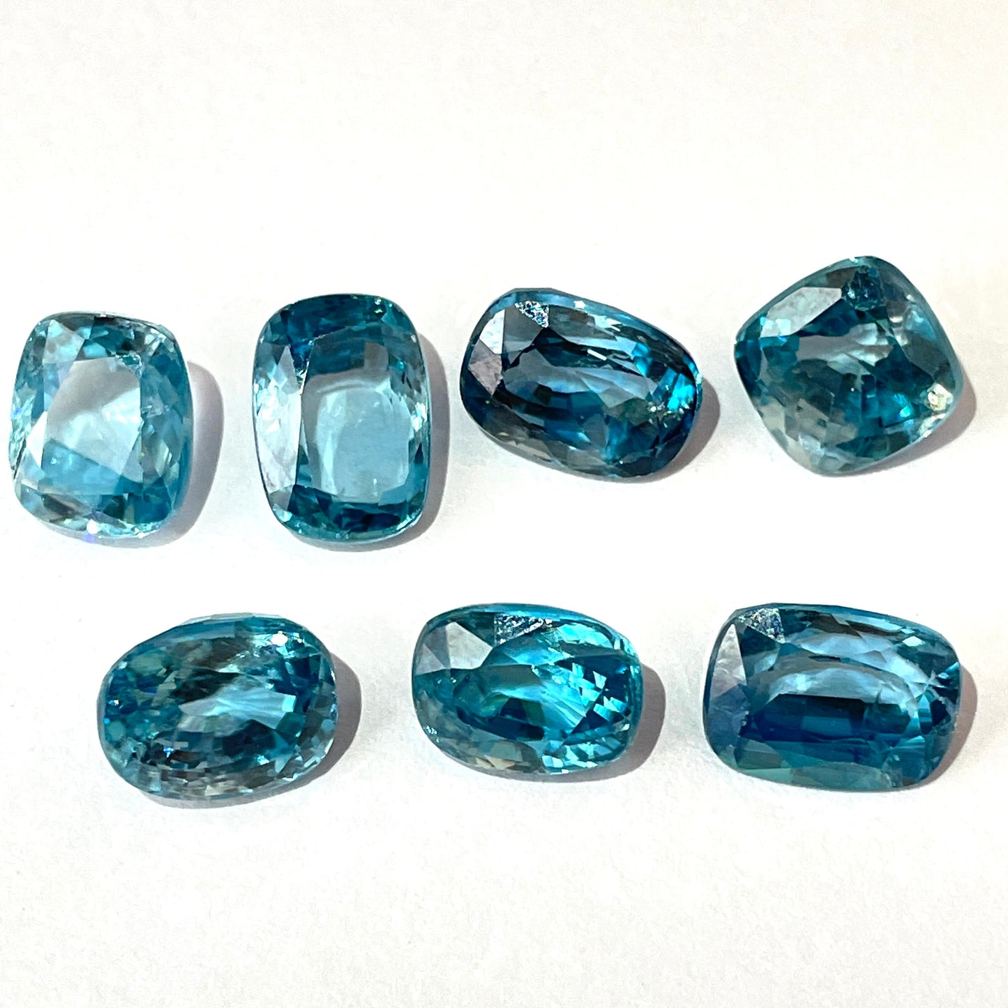 Natural Blue Zircon Ring Size Ovals