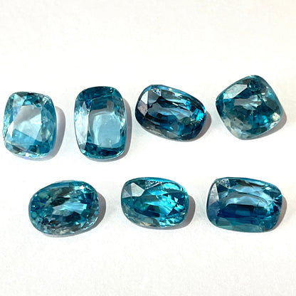 Natural Blue Zircon Ring Size Ovals