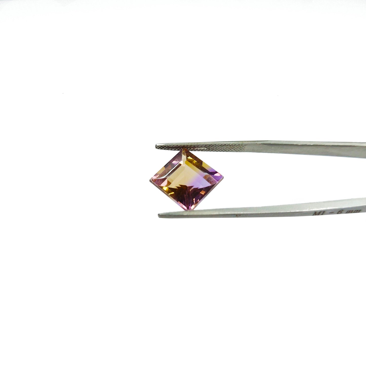 Natural Ametrine Calibrated Squares, 12mm