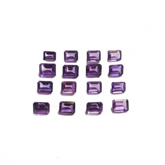 Natural Brazil Amethyst Calibrated Octagons | 7x9mm & 8x10 & 9x11mm                                                                mm & 9x11mm