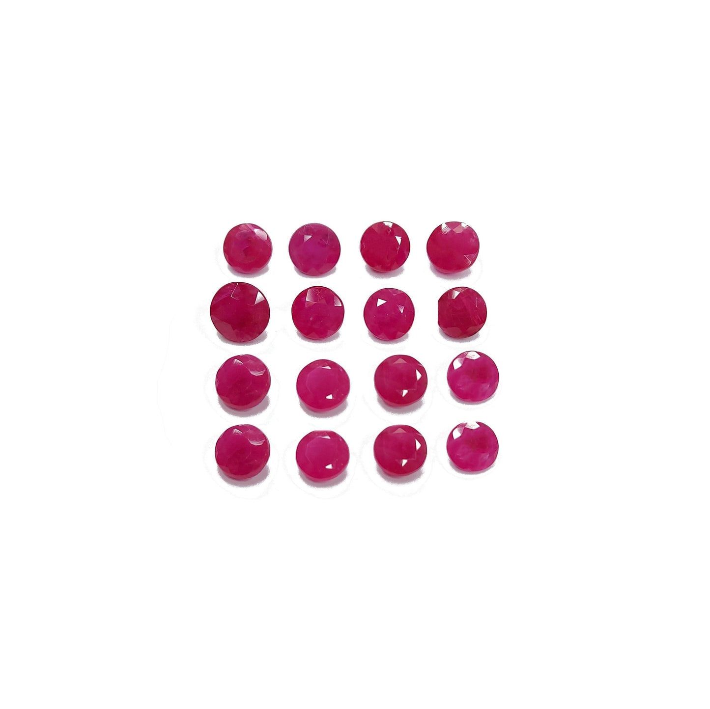 Natural African Untreated Ruby  Calibrated Rounds | 5mm & 6mm